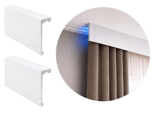 Maskownica Karnisza Biała 11 cm Listwa Sufitowa LED W Całości
