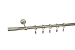 Karnisz Metalowy Rurkowy Ścienny Pojedynczy Inox