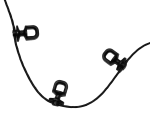 Ślizgi na sznurku do systemu WAVE co 6 cm czarne nieobrotowe (mb)