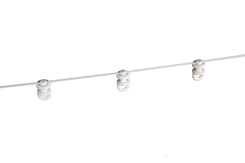 Ślizgi na sznurku do systemu WAVE co 6 cm białe obrotowe (mb)