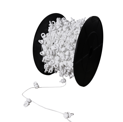 Ślizgi na sznurku do systemu WAVE co 8 cm białe obrotowe (Rolka 80 mb)
