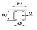 Łuk do szyny aluminiowej PS 30 x 30 cm