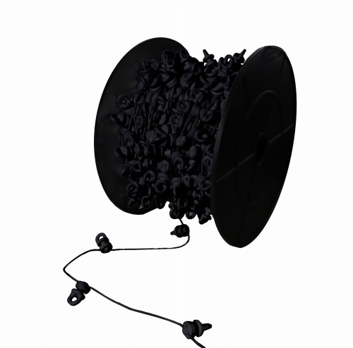 Ślizgi na sznurku do systemu WAVE co 8 cm czarne obrotowe (Rolka 80 mb)